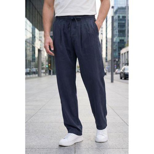 Wert Lyocell Kumaş Relaxed Fit Çİft Pileli Jogger Eşofman Altı Pantolon - Füme