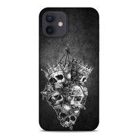 Lopard Apple iPhone 12 Uyumlu Kılıf Tattoo's (47) Crystal Flex Kılıf Kafatasları