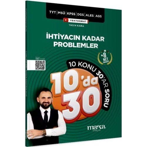 KPSS MEB AGS YKS TYT MSÜ DGS ALES İhtiyacın Kadar Problemler Kampı 10 da 30 Soru Bankası Marka Yayınları