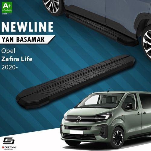 S-Dizayn Opel Zafira Life Uzun Şase NewLine Siyah Yan Basamak 243 Cm 2020 Üzeri A+ Kalite