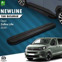 S-Dizayn Opel Zafira Life Uzun Şase NewLine Siyah Yan Basamak 243 Cm 2020 Üzeri A+ Kalite