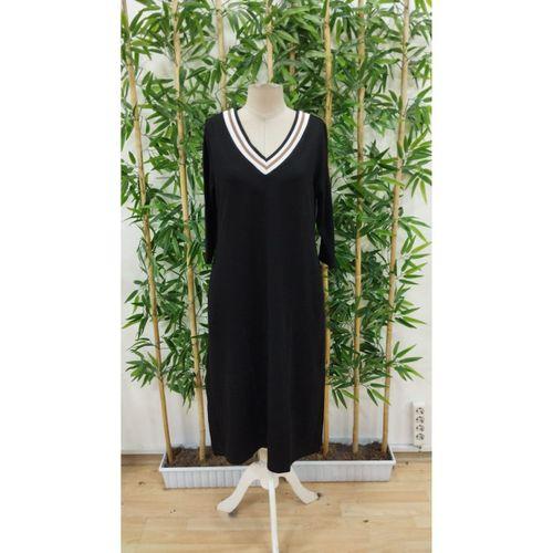 Kadın Uzun Kollu V şerit Yakalı Viskon Iki Iplik Elbise