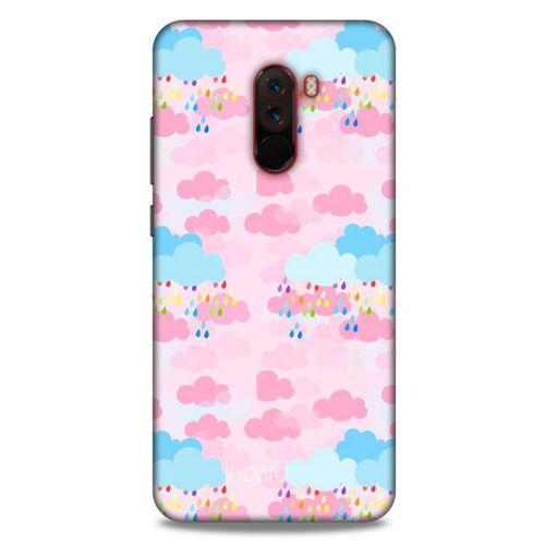 Xiaomi Pocophone F1 Kılıf Pastel Renkler (49) Ultra Silikon Kılıf Şeker Pembe Mavi