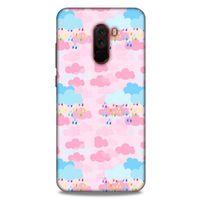 Xiaomi Pocophone F1 Kılıf Pastel Renkler (49) Ultra Silikon Kılıf Şeker Pembe Mavi
