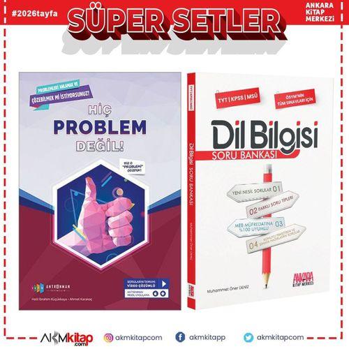 Antrenmanlarla Hiç Problem Değil ve AKM Dil Bilgisi Soru Bankası Seti 2 Kitap