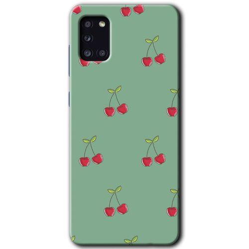 Galaxy A31 Kılıf HD Desen Baskılı Arka Kapak - Kiraz Berry