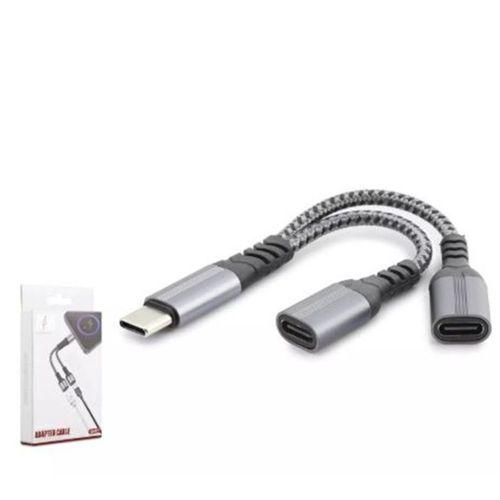 Hadron Gj-017 Type-c To 2-type-c F Kablo Car Şarj 100w Siyah
