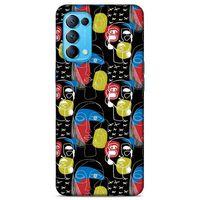 Lopard Oppo Reno 5 5G Uyumlu Kılıf Sürreal Yüzler ♀ (8) Baskılı Kılıf Desenli