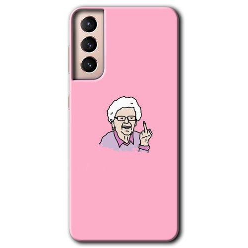 Potkal Hediye Fabrikası Samsung Galaxy S21 Kılıf HD Desen Baskılı Arka Kapak - Bad Grandmother