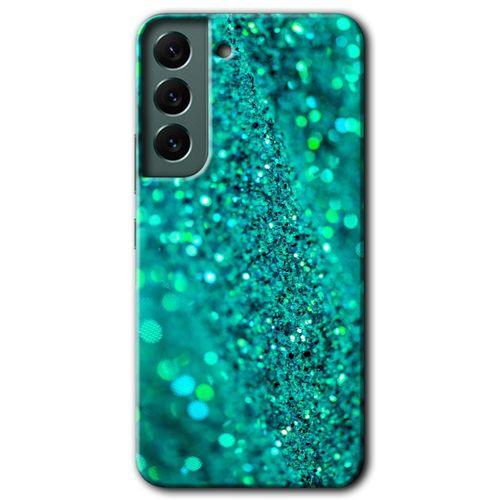 MRCİLETİSİM Samsung Galaxy S22 Plus Kılıf HD Desen Baskılı Arka Kapak + Temperli Cam - Diamonds