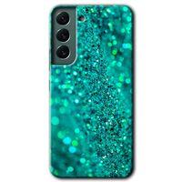 MRCİLETİSİM Samsung Galaxy S22 Plus Kılıf HD Desen Baskılı Arka Kapak + Temperli Cam - Diamonds