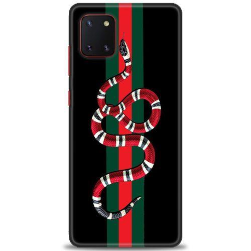 Samsung Galaxy A81 / Note 10 Lite Kılıf HD Baskılı Kılıf - Kırmızı Yeşil Yılan + Tam Ekran Koruyucu