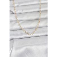 CM 14K Gold Renk Kalp Zincirli 60 cm Kadın Kolye