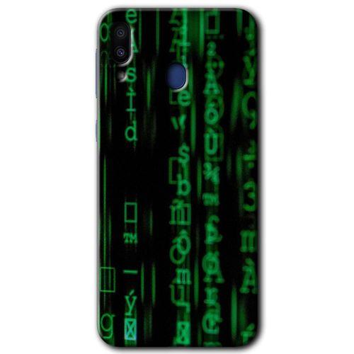 Samsung Galaxy M20 Kılıf HD Desen Baskılı Arka Kapak - Matrix