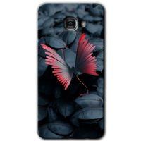 Potkal Hediye Fabrikası Samsung Galaxy C9 Pro Kılıf HD Desen Baskılı Arka Kapak - Dark Butterfly