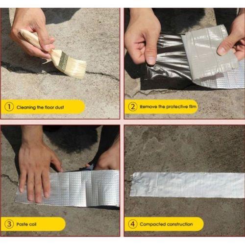 Pratik 5 Metre X 10cm Çamur Bant Alüminyum İzolasyon Tamir Çatlak Bantı