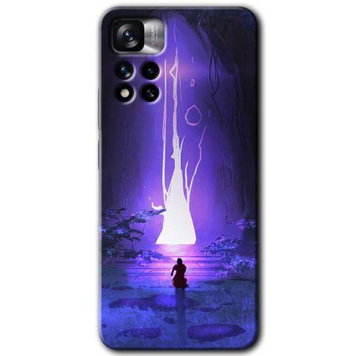 Redmi Note 11 Pro Plus 5G Kılıf HD Desen Baskılı Arka Kapak - Wanderer Silhouette + Kırılmaz Cam