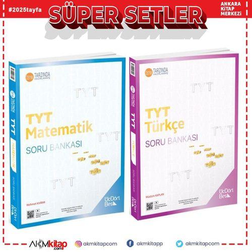 Üç Dört Beş TYT Türkçe ve Matematik Soru Bankası 2 Kitap Set