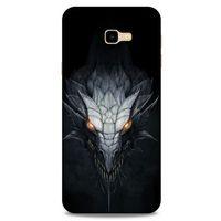 Samsung Galaxy J4 Plus Kılıf Dragons (13) Silikon Kap Gri Ejderha