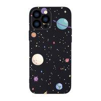 iPhone 13 Pro Max Uyumlu Gezegenler Desenli Kamera Lens Korumalı Darbe Emici Silikonlu Lansman Kılıf