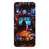 Retro (30) Desen Silicone Case Renkli Samsung Galaxy A40 Kılıf