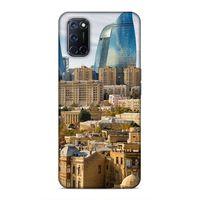 Oppo A92 Uyumlu Kılıf Azarbaijan (31) TPU Kılıf Bakü Kuleler