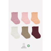 Bistyle Bistyle Mix Penye Soket Çorap 6'Lı BS10101M Gül Kurusu
