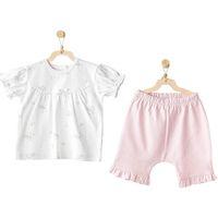 Andywawa AC25631 Cuddly Bunny Bear 2'Li Bebe Takım Pink
