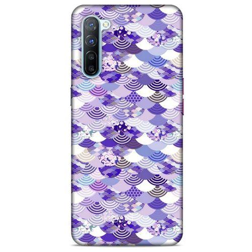 Oppo Reno 3 Kılıf Pastel Renkler (15) Antişok Kılıf Mor Beyaz