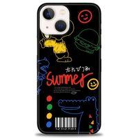 iPhone 14 Plus Kılıf HD Baskılı Kılıf - Summer + Tam Ekran Koruyucu