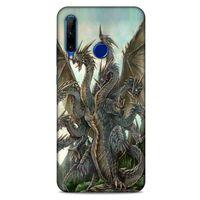Huawei Y6P Kılıf Dragons (35) Fit Design Kılıf 9 Başlı Ejderha