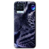 MRCİLETİSİM Realme 8 Kılıf Baskılı Kapak - Kaplan + 5D Tam Kaplayan Cam