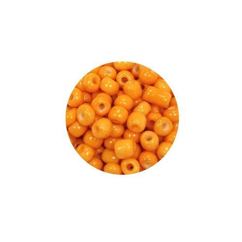 Dökme Cam Kum Boncuk Büyük Boy (6/0) 4 mm - 60 Gram - Açık Turuncu - BNC131