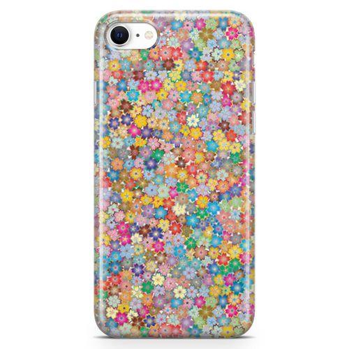 Apple iPhone SE 2020 Kılıf Minik Çiçekler Arka Kapak Koruma Desenli Full Koruyucu