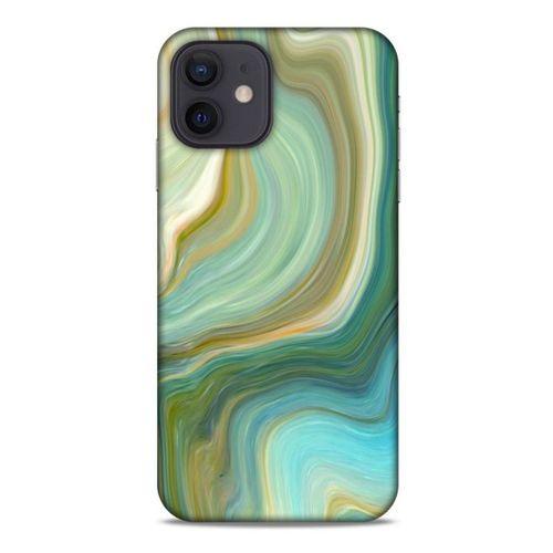 Mermer Desenli (23) Tema Ultra Koruma Kılıfı Su Yeşili Apple iPhone 12 Kılıf