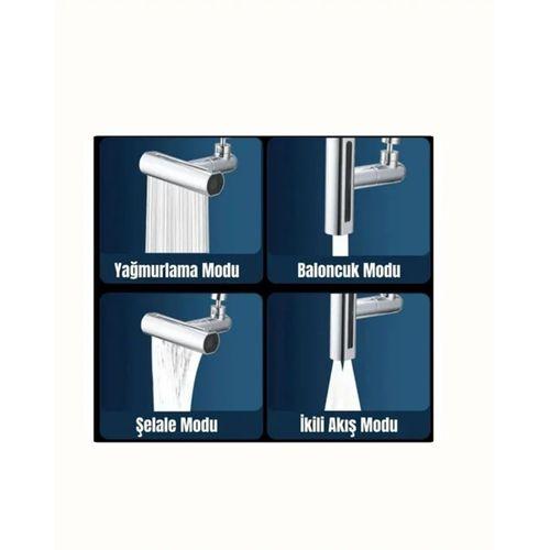 Krom Kaplamalı Çok Fonksiyonlu Musluk Başlığı | Paslanmaz Malzeme