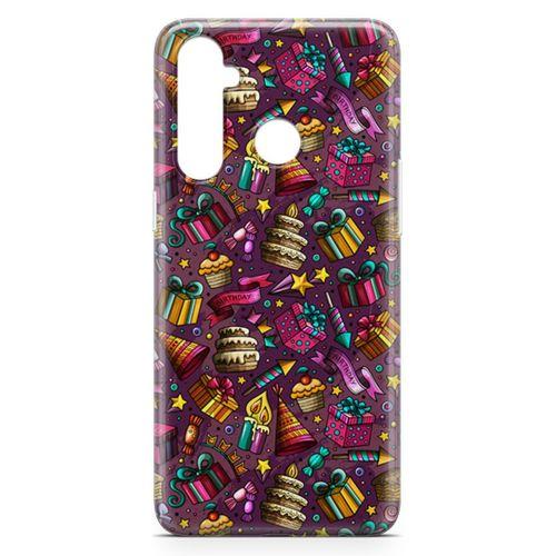 Realme 5 Pro Kılıf Parti Malzemeleri Doodle Arka Kapak Koruma Desenli Full Koruyucu