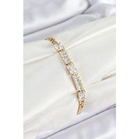 Xuping Pirinç Parçalı Su Yolu Model Gold Renk Kadın Bileklik