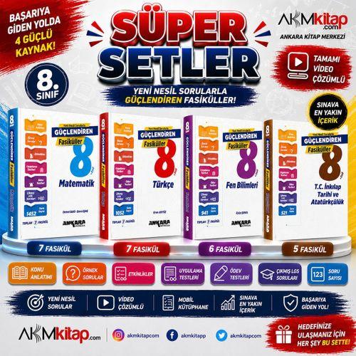 Ankara Yayıncılık 8. Sınıf Güçlendiren Fasiküller Seti 4 Kitap