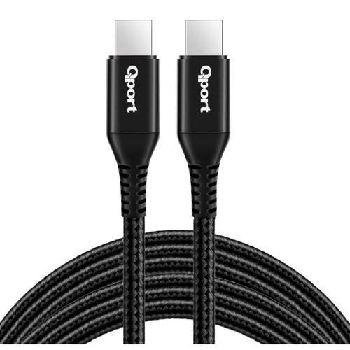 QPORT Q-TYPE-C3 3M TYPE-C 100W SUPER HIZLI PD SARJ VE DATA KABLOSU