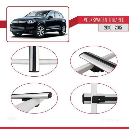 Volkswagen Touareg 2010-2015 Arası ile uyumlu Basic Model Ara Atkı Tavan Barı GRİ 3 ADET