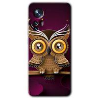 Xiaomi Mi 12 Pro HD Baskılı Kılıf + 9D Tam Ekran Koruyucu - Owl Bird Branch