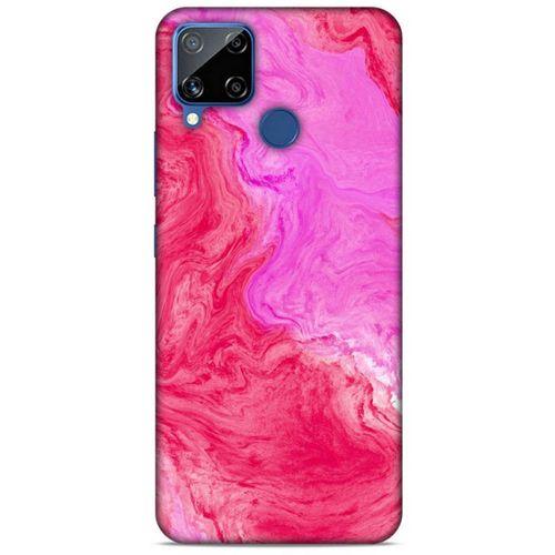 Realme C15 Uyumlu Kılıf Pembe Delisi (11) Tam Koruma Mermer