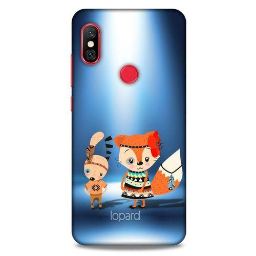 Xiaomi Mi A2 Lite Kılıf FunnyMaX (1) Kılıfı Mavi Beyaz
