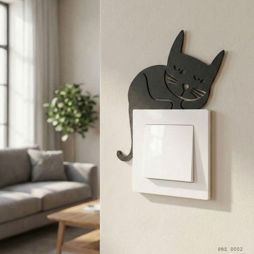Kedi Silüet Anahtar Priz Dekoru