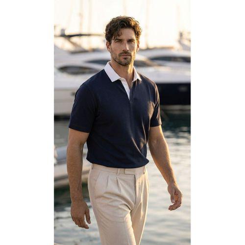 Arthur Regular Fit Nova Pike Kumaş Polo Yaka T-Shirt - Lacivert