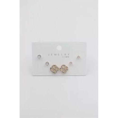 Çoklu Set Küpe - Altın