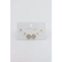 Çoklu Set Küpe - Altın