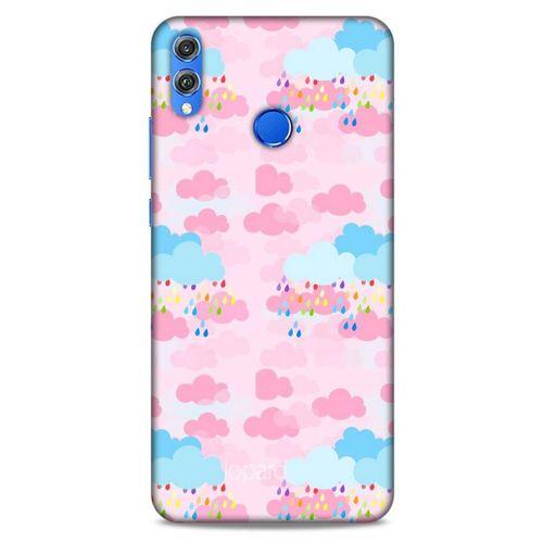 Huawei Honor 8x Kılıf Pastel Renkler (49) Ultra Silikon Kılıf Şeker Pembe Mavi