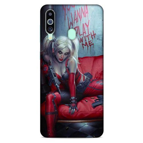Samsung Galaxy M40 Uyumlu Kılıf Harley Quinn (22) Tam Koruma Kılıfı Kırmızımsı kahverengi